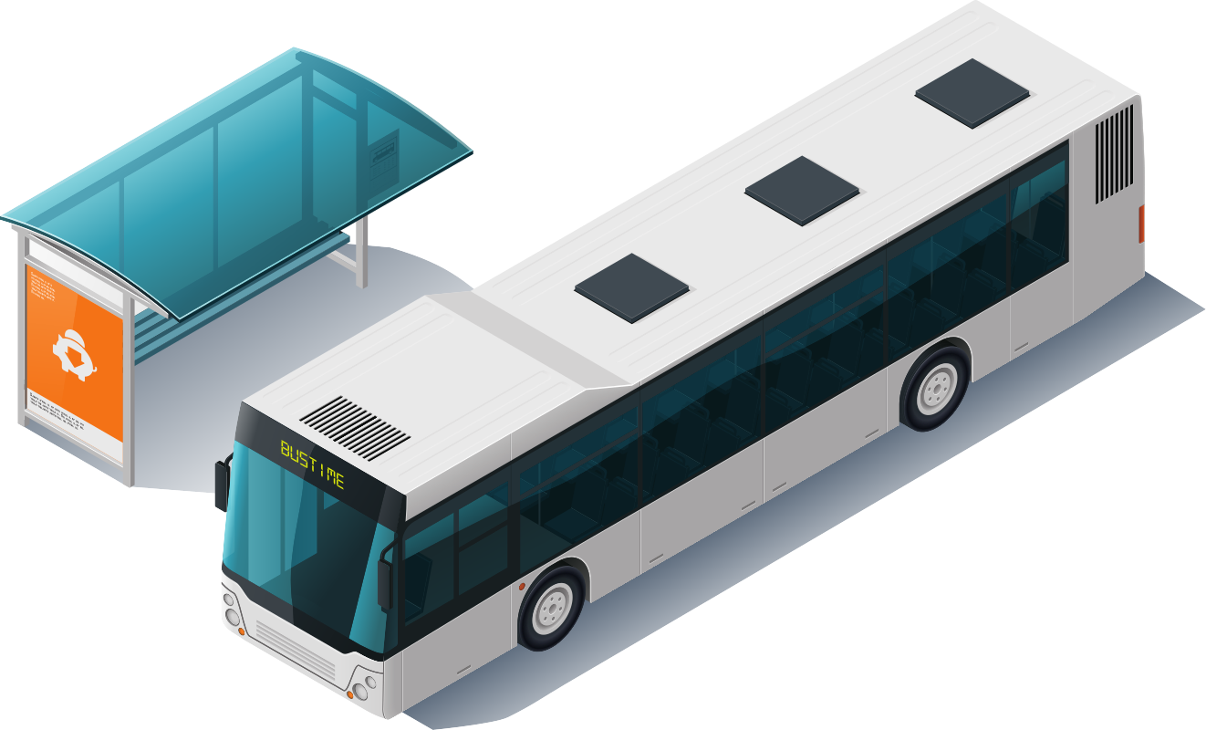 autobus vicino alla fermata