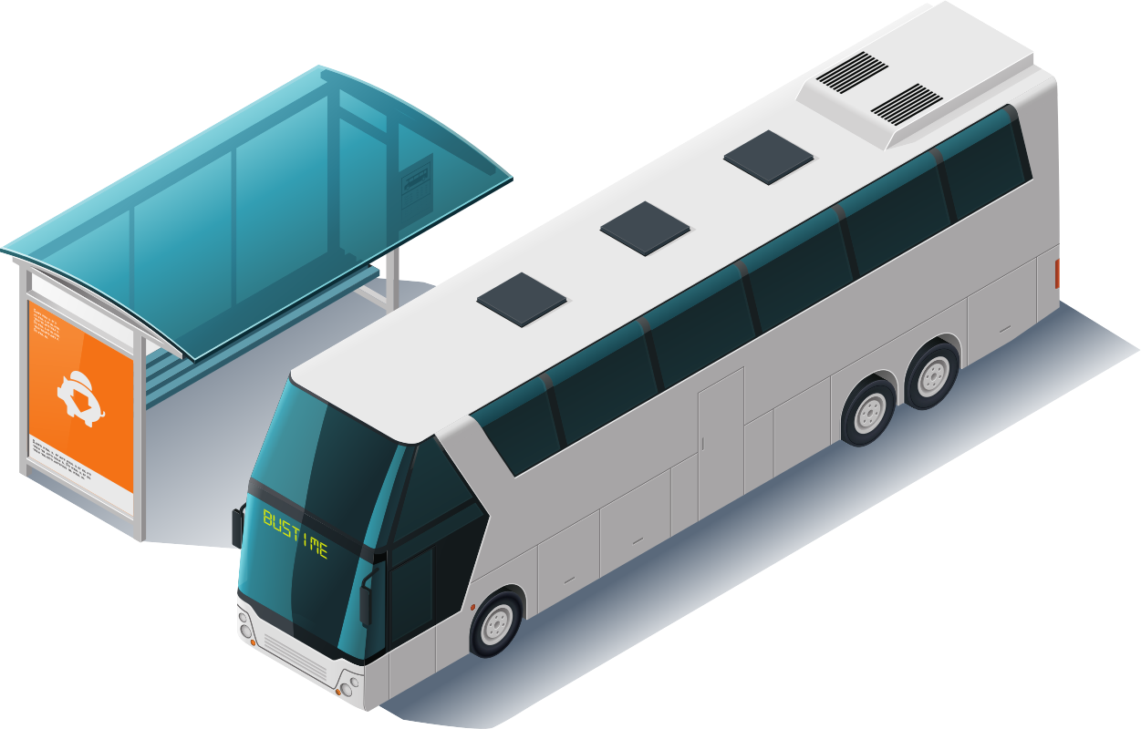 autobus vicino alla fermata